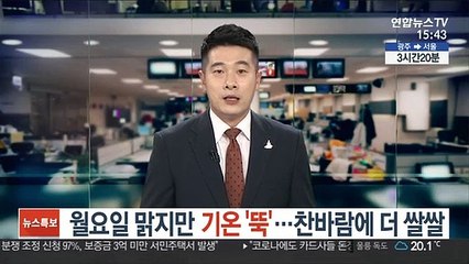 [날씨] 월요일 맑지만 기온 '뚝'…찬바람에 더 쌀쌀