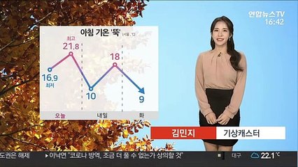 [날씨] 내일 찬바람 불며 쌀쌀…저녁까지 남부 곳곳 비