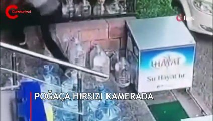Poğaça hırsızı kameraya böyle yakalandı
