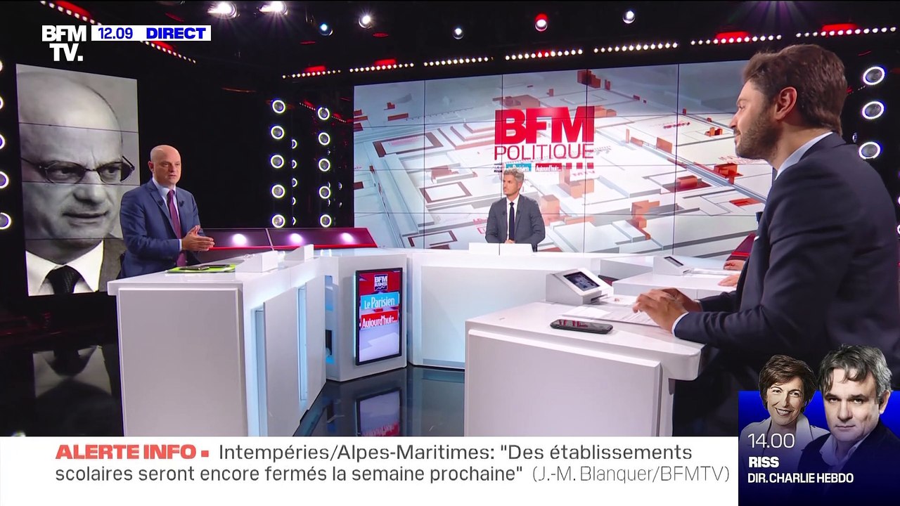 Alpes-Maritimes : "Je veux dire ma solidarité à tous ceux qui vivent cela", Jean-Michel Blanquer - 04/10