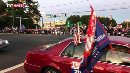 Koronavirüse yakalanan Trump'ın destekçileri sokaklara döküldü