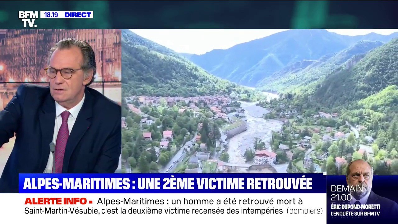 Renaud Muselier (président de la région Sud) sur les intempéries dans les Alpes-Maritimes: "Il faut repenser ces flux de ces rivières"