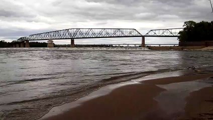 Mississippi River and the Chain of Rock Bridge, St. Louis, Missouri