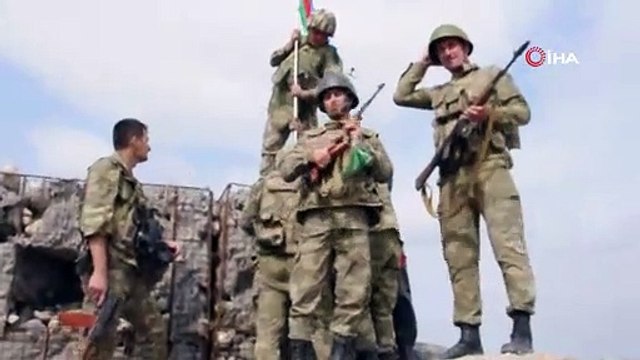 Milli kahraman Mubariz İbrahimov'un imha ettiği karakola Azerbaycan bayrağı dikildi