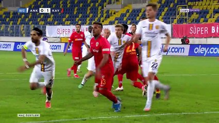 MKE Ankaragücü 0 - 1 Hes Kablo Kayserispor Maçın Geniş Özeti ve Golü