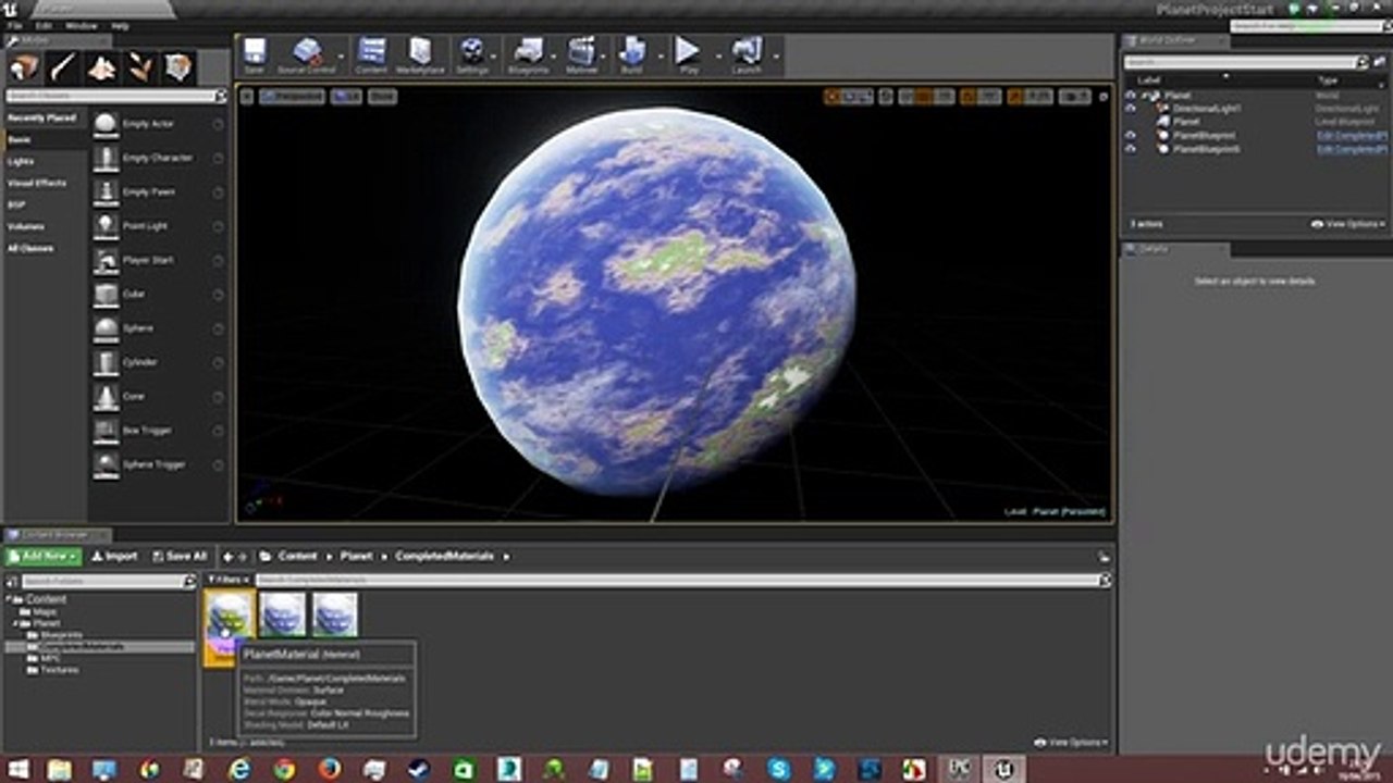 Introducing materials and blending through linear interpolate