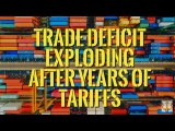 point right US Trade Deficit Ballooning Even after Years of Tariffs , Trade Deals & Trade Wars !!