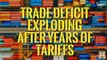 point right US Trade Deficit Ballooning Even after Years of Tariffs , Trade Deals & Trade Wars !!
