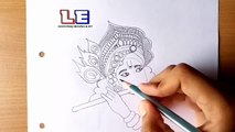 Drawing of krishna. How to draw krishna sketch. Learn Easy Sketches And Art.