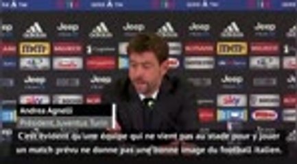 Juventus - Allegri : "Pas une bonne image du football italien"