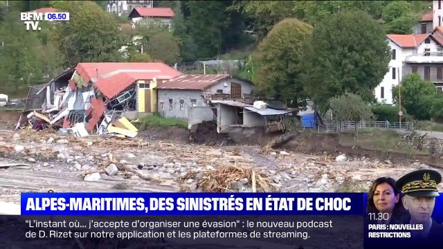 C'est catastrophique. Les habitants des zones sinistrées dans les Alpes-Maritimes sont traumatisés