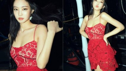 Jennie (Black Pink) gợi cảm với váy ren