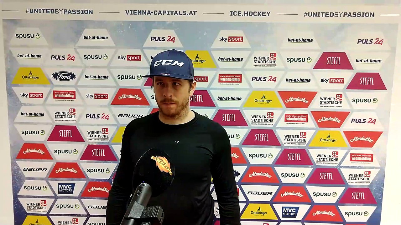4.Runde: Janos Hari (FEH) nach dem Spiel gegen die Vienna Capitals