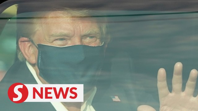 US President Trump makes 'surprise visit' outside hospital