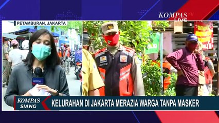 Tim Gabungan Bersama Aparat Kelurahan Razia Warga Tanpa Masker