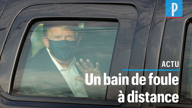 Malade du coronavirus, Trump salue ses partisans devant l’hôpital où il est soigné 