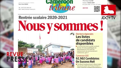 REVUE DE PRESSE CAMEROUNAISE DU 05 OCTOBRE 2020