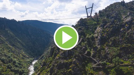 El puente colgante peatonal más largo del mundo abrirá en Portugal