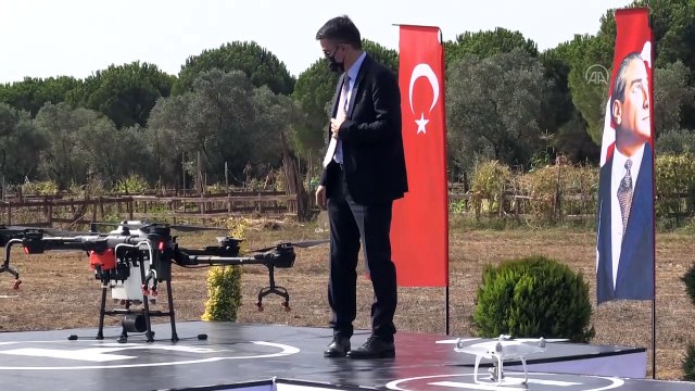 Tarım ve Orman Bakanı Bekir Pakdemirli, tarım alanını drone ile ilaçladı - KOCAELİ