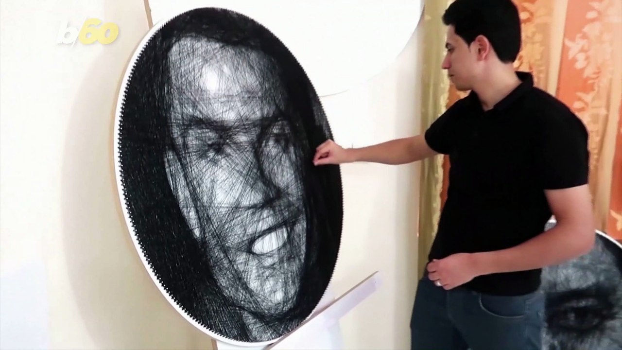 Check Out These Nail and Thread Portraits by an Iraqi String Artist