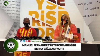 Manuel Fernandes'in tercümanlığını Berna Gözbaşı yaptı