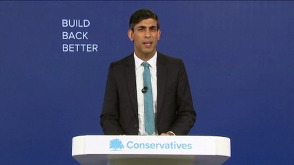 Chancellor Rishi Sunak promises to balance the books during speech at Tory Party Conference