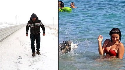 Bu iki fotoğraf bir gün arayla Türkiye'de çekildi