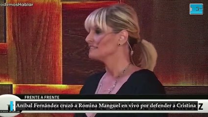 Aníbal Fernández cruzó a Romina Manguel