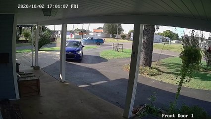 Car Clipped at Intersection Heads Straight into House