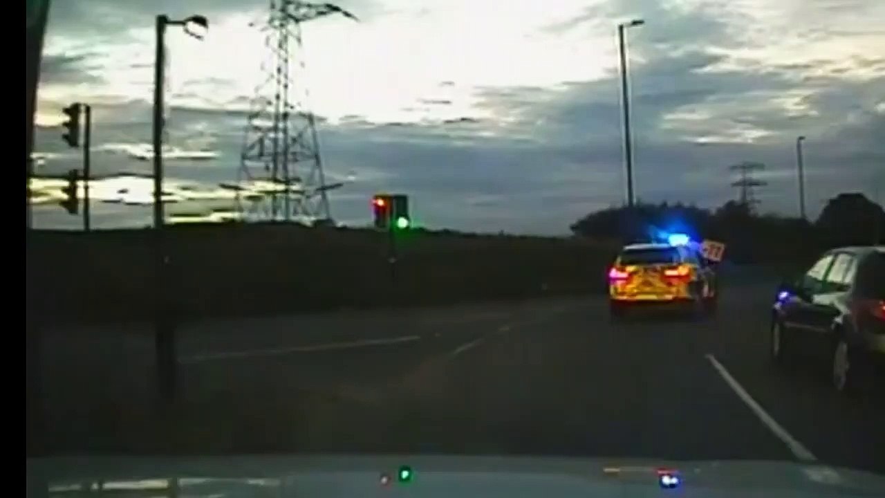 Danger driver Sam Gordon raced at 112mph from cops.