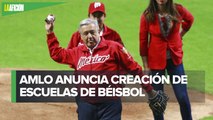 AMLO anuncia cinco escuelas de beisbol para jóvenes