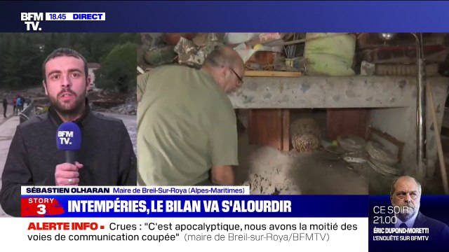 Alpes-Maritimes: Nous comptons cinq personnes disparues rien que dans la commune de Breil-sur-Roya , selon son maire