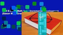 Full E-book  Math 1: An Incremental Development (Saxon Math Grade 1)  For Kindle