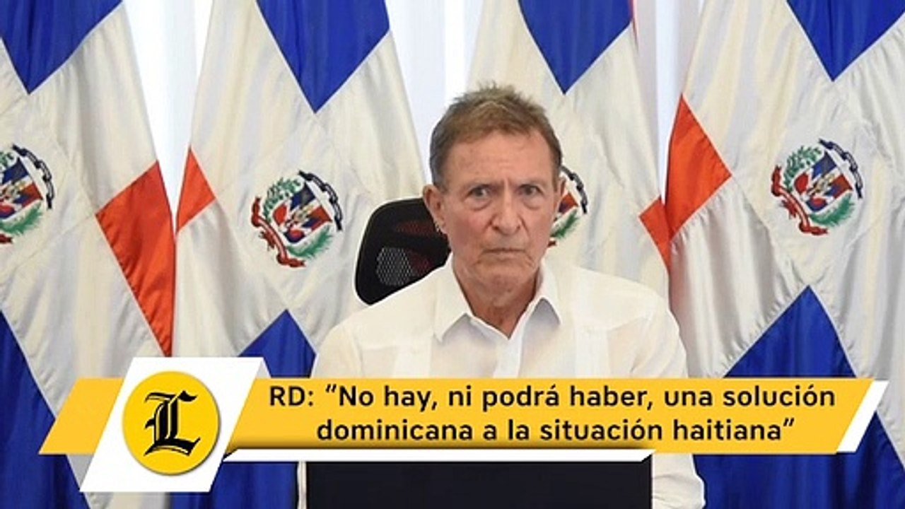 Canciller Álvarez: “No hay ni podrá haber una solución dominicana a la situación haitiana"