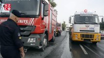 Arnavutköy’de seyir halindeki otobüste yangın