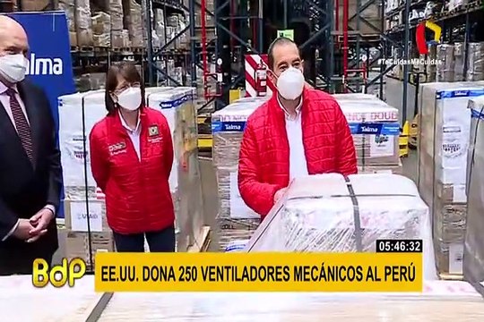 EEUU donó 250 ventiladores mecánicos contra el COVID-19