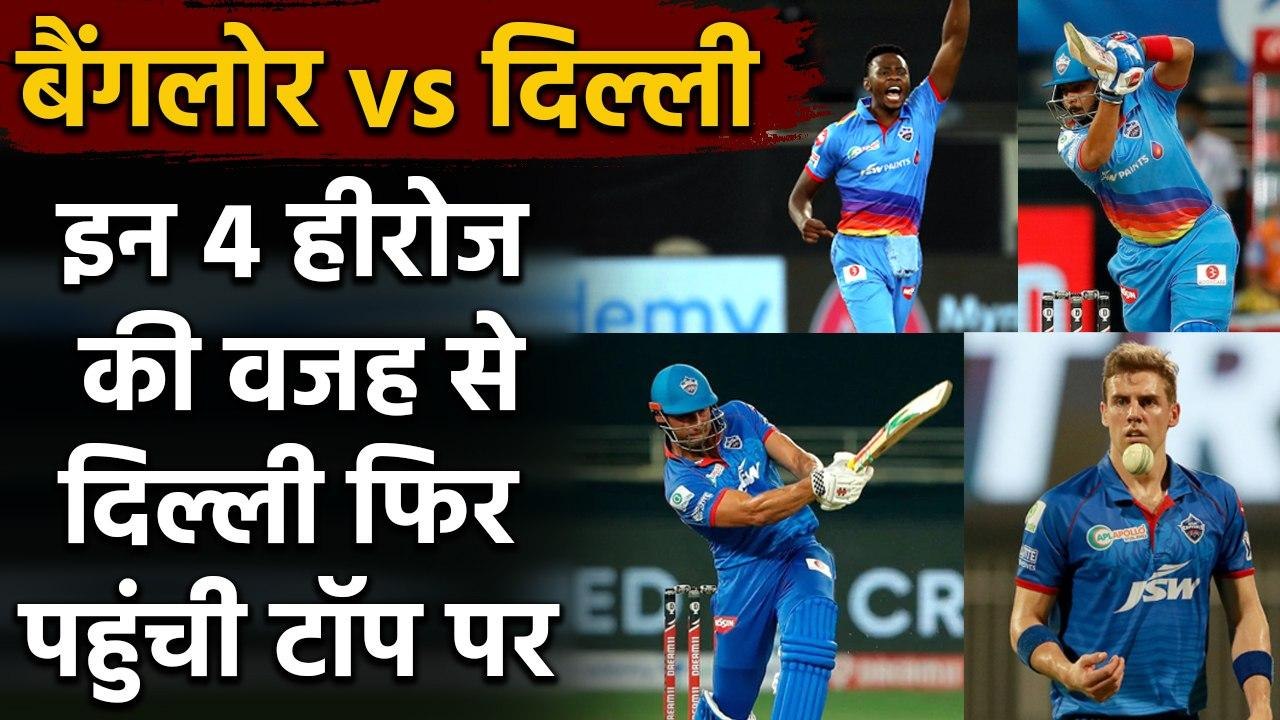 RCB vs DC Match Highlights: Kagiso Rabada to Marcus Stoinis, 4 Heroes of Delhi  | Oneindia Sports