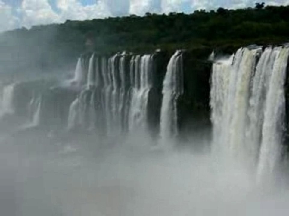 The iguazu falls from the top of it