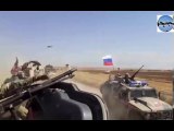 Russian army troops intercept 2 US armored vehicles. In Eastern Syria