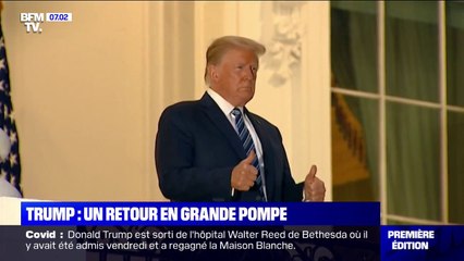 Après trois jours à l'hôpital, le retour en grande pompe de Donald Trump