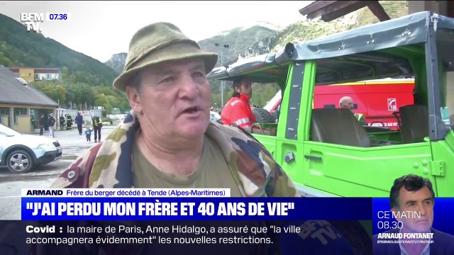 J'ai perdu 40 ans de vie, je n'ai plus rien. Armand a perdu son frère lors des intempéries dans les Alpes-Maritimes