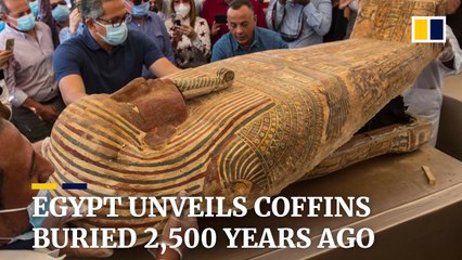 Egypt unveils 59 ancient coffins buried 2,500 years ago