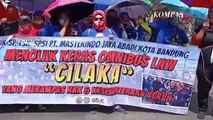 Ribuan Buruh Demo Tolak Undang-Undang Cipta Kerja di Bandung