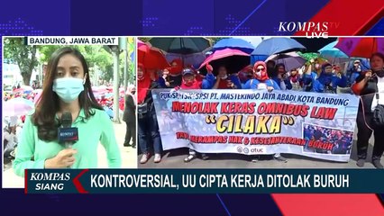 Kontroversial, UU Cipta Kerja Ditolak Buruh di Bandung