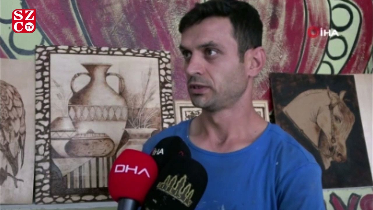 Ressam olamayan kaportacı hayalini sanayide yaşatıyor