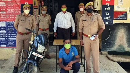 नशीले पदार्थ और बाइक के साथ पुलिस ने एक आरोपी को किया गिरफ्तार