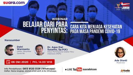 LIVE: Belajar dari Para Penyintas, Cara Kita Menjaga Kesehatan Pada Masa Pandemi Covid-19