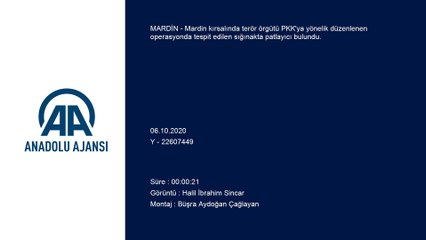 Mardin'de PKK'lı teröristlere ait sığınakta patlayıcı ele geçirildi