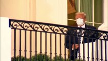 Donald Trump removes mask as he enters White House after contracting Covid-19