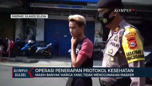 Operasi Penerapan Protokol Kesehatan di Parepare, Banyak Warga ditemukan Tidak Gunakan Masker